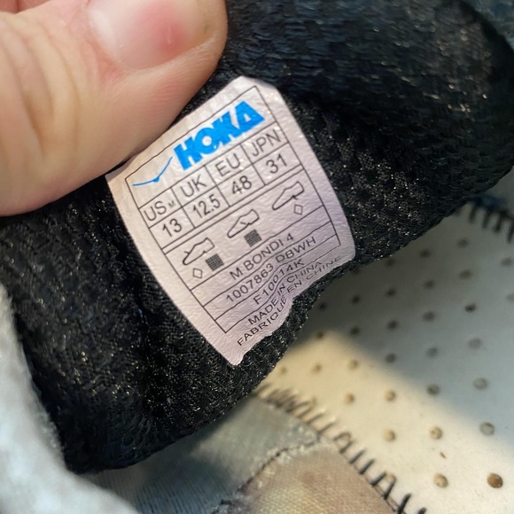 Hoka‎ One One Bondi Shoes Mens Size 13 Blue Running Sneakers 1007833 Cushioned main image 5